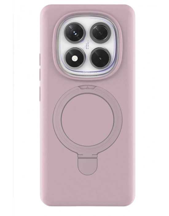 Newface Xiaomi Redmi Note 14 Pro 4G Regal Magsafe Standlı Kapak - Açık Pembe