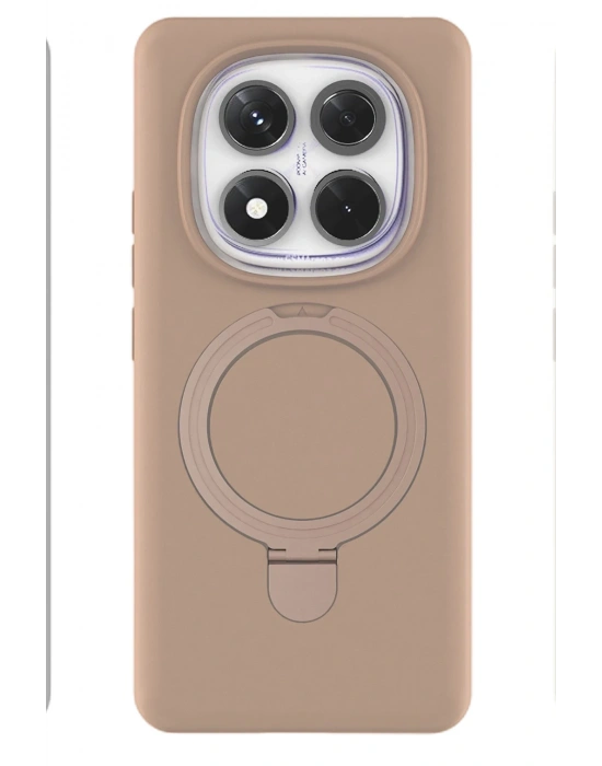 Newface Xiaomi Redmi Note 14 Pro 4G Regal Magsafe Standlı Kapak - Çöl Titanyum