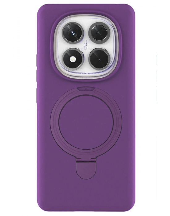 Newface Xiaomi Redmi Note 14 Pro 4G Regal Magsafe Standlı Kapak - Derin Mor