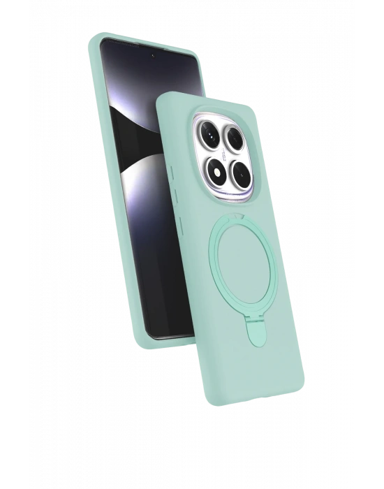 Newface Xiaomi Redmi Note 14 Pro 4G Regal Magsafe Standlı Kapak - Su Yeşili