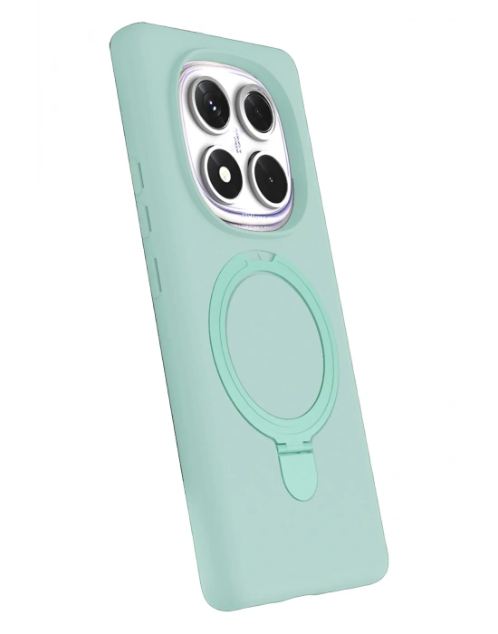 Newface Xiaomi Redmi Note 14 Pro 4G Regal Magsafe Standlı Kapak - Su Yeşili