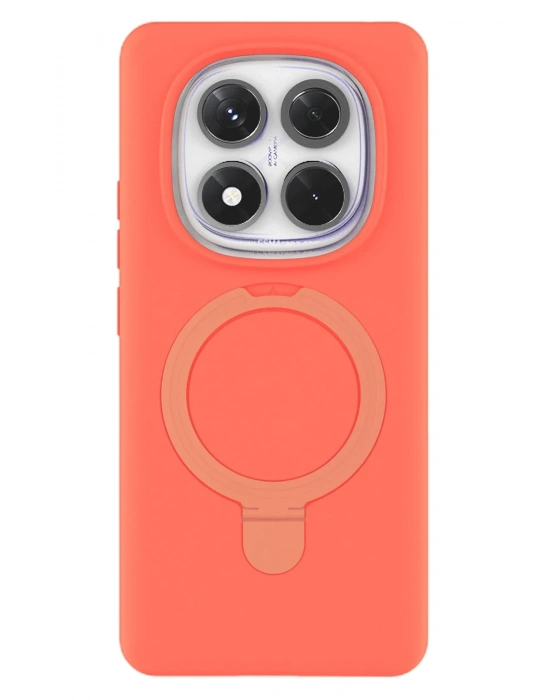 Newface Xiaomi Redmi Note 14 Pro 4G Regal Magsafe Standlı Kapak - Turuncu