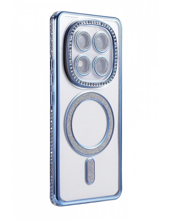 Newface Xiaomi Redmi Note 14 Pro 5G Joke Simli Magneticsafe Kılıf - Mavi