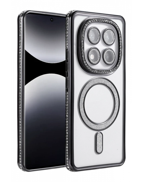 Newface Xiaomi Redmi Note 14 Pro 5G Joke Simli Magneticsafe Kılıf - Siyah