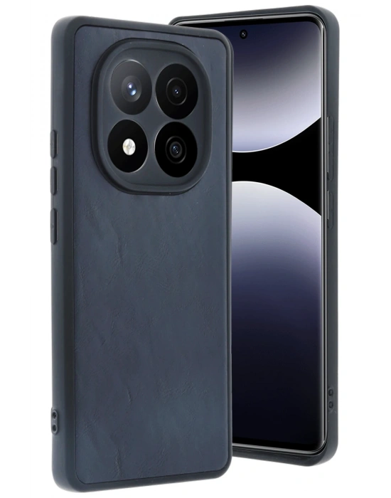 Newface Xiaomi Redmi Note 14 Pro 5G Kılıf Aras Deri Kapak - Lacivert