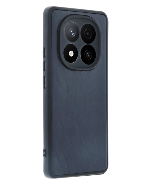 Newface Xiaomi Redmi Note 14 Pro 5G Kılıf Aras Deri Kapak - Lacivert