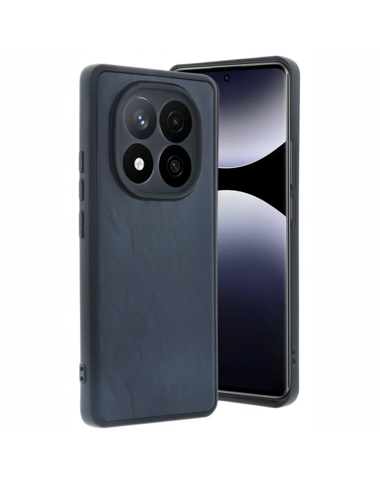 Newface Xiaomi Redmi Note 14 Pro 5G Kılıf Aras Deri Kapak - Lacivert