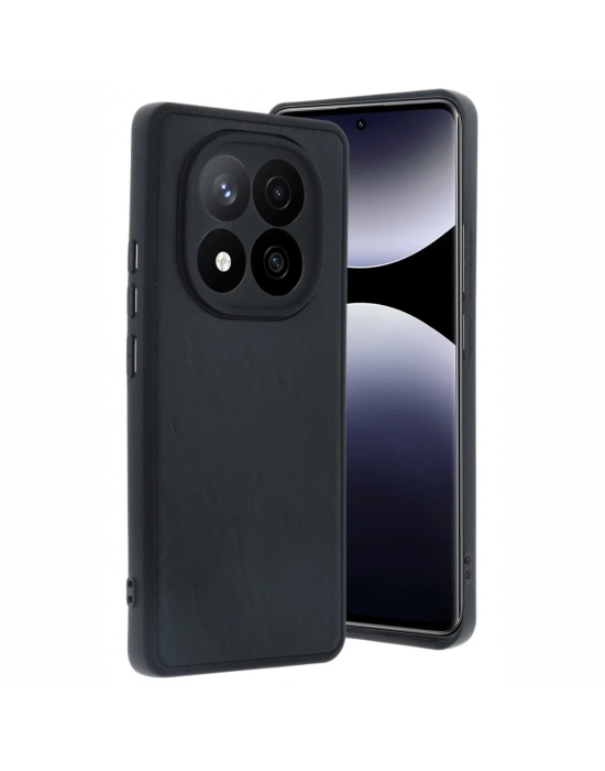 Newface Xiaomi Redmi Note 14 Pro 5G Kılıf Aras Deri Kapak - Siyah