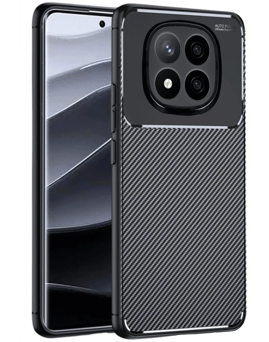 Newface Xiaomi Redmi Note 14 Pro 5G Kılıf Auto Focus Karbon Kapak - Siyah