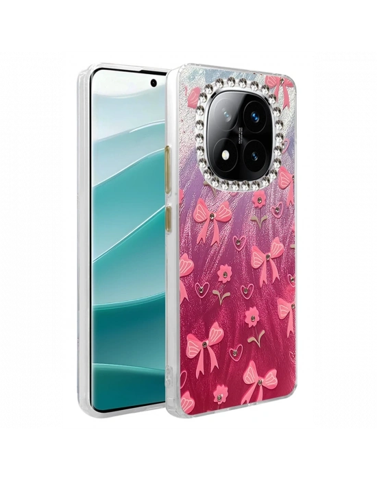 Newface Xiaomi Redmi Note 14 Pro 5G Kılıf Blade Aynalı Desenli Kapak - Desen 3