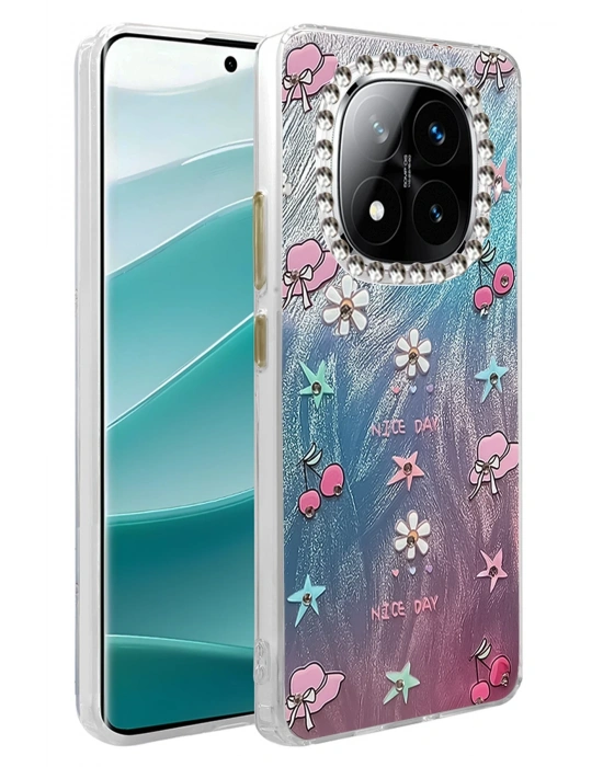 Newface Xiaomi Redmi Note 14 Pro 5G Kılıf Blade Aynalı Desenli Kapak - Desen 4