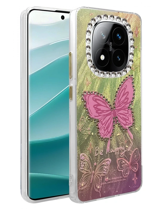 Newface Xiaomi Redmi Note 14 Pro 5G Kılıf Blade Aynalı Desenli Kapak - Desen 5