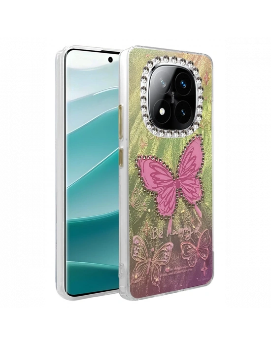 Newface Xiaomi Redmi Note 14 Pro 5G Kılıf Blade Aynalı Desenli Kapak - Desen 5