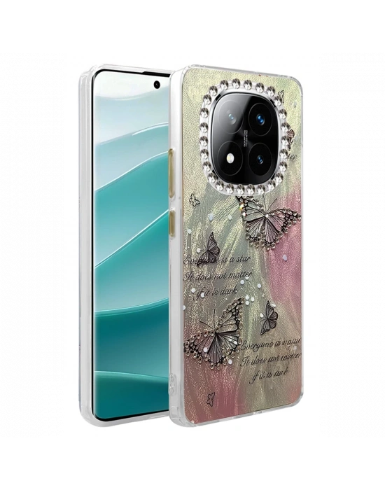 Newface Xiaomi Redmi Note 14 Pro 5G Kılıf Blade Aynalı Desenli Kapak - Desen 6