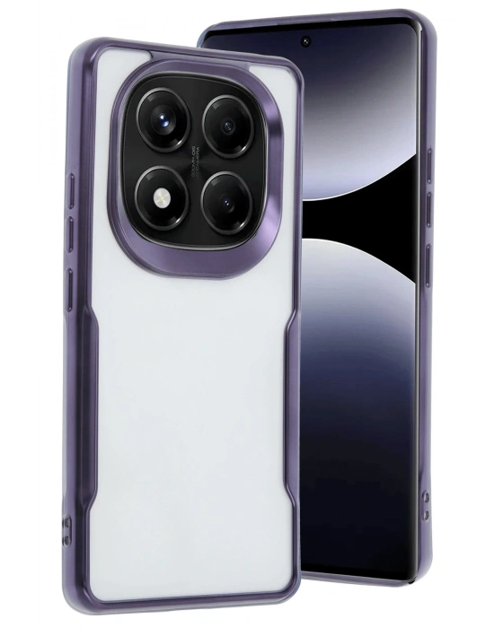 Newface Xiaomi Redmi Note 14 Pro 5G Kılıf Boyi Silikon Kapak - Derin Mor