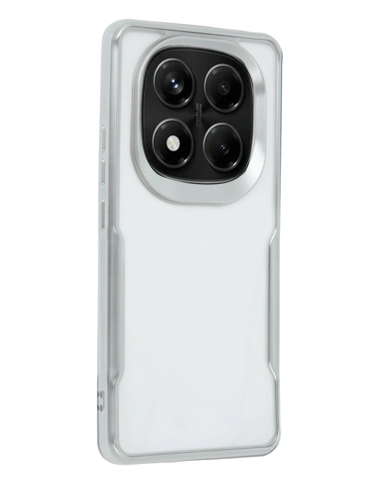 Newface Xiaomi Redmi Note 14 Pro 5G Kılıf Boyi Silikon Kapak - Gümüş