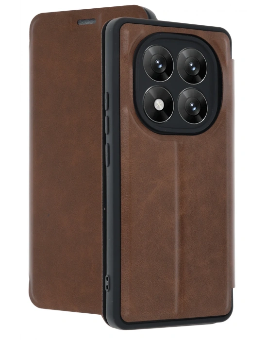 Newface Xiaomi Redmi Note 14 Pro 5G Kılıf Flip Cover - Taba