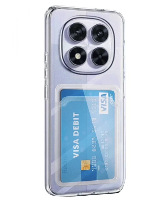 Newface Xiaomi Redmi Note 14 Pro 5G Kılıf Kart Şeffaf Silikon - Şeffaf