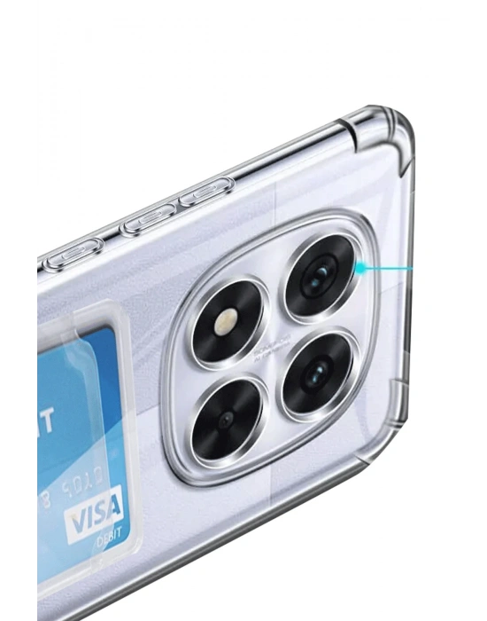 Newface Xiaomi Redmi Note 14 Pro 5G Kılıf Kart Şeffaf Silikon - Şeffaf