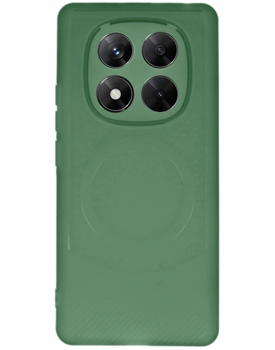 Newface Xiaomi Redmi Note 14 Pro 5G Kılıf Maya Karbon Kapak - Koyu Yeşil