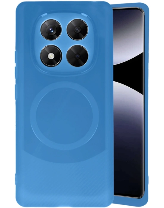 Newface Xiaomi Redmi Note 14 Pro 5G Kılıf Maya Karbon Kapak - Lacivert