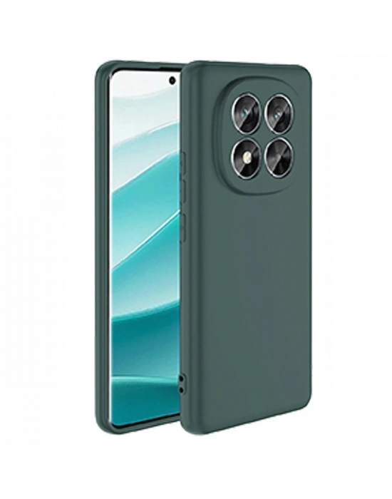 Newface Xiaomi Redmi Note 14 Pro 5G Kılıf Nano içi Kadife Silikon - Koyu Yeşil