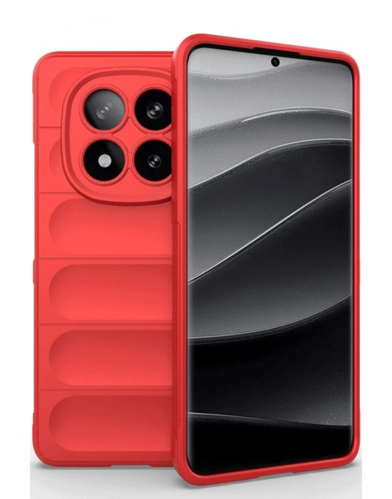 Newface Xiaomi Redmi Note 14 Pro 5G Kılıf Optimum Silikon - Kırmızı