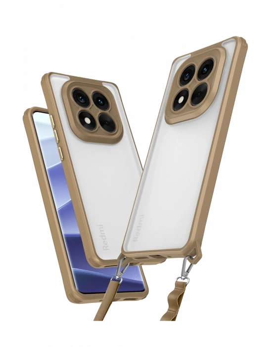 Newface Xiaomi Redmi Note 14 Pro 5G Kılıf Penta Silikon Kılıf - Çöl Titanyum