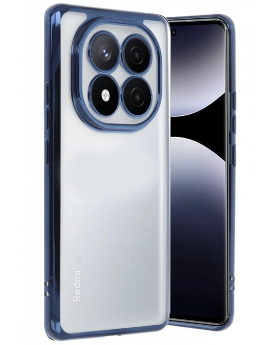 Newface Xiaomi Redmi Note 14 Pro 5G Kılıf Razer Lensli Silikon - Lacivert