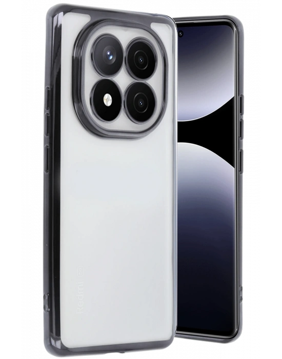 Newface Xiaomi Redmi Note 14 Pro 5G Kılıf Razer Lensli Silikon - Siyah