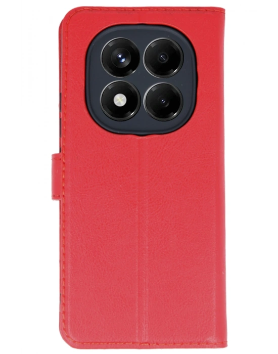 Newface Xiaomi Redmi Note 14 Pro 5G Kılıf Trend S Plus Kapaklı Kılıf - Kırmızı