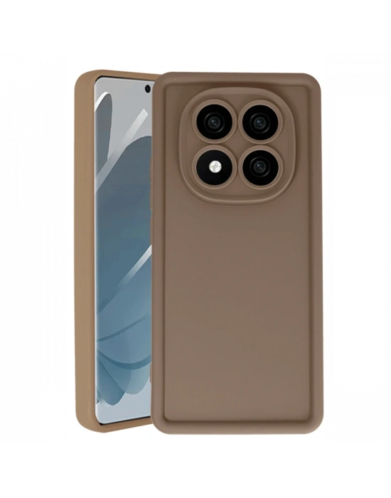 Newface Xiaomi Redmi Note 14 Pro 5G Kılıf Viera Silikon - Kahverengi
