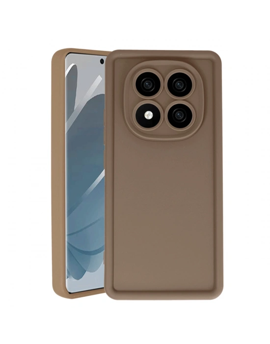 Newface Xiaomi Redmi Note 14 Pro 5G Kılıf Viera Silikon - Kahverengi