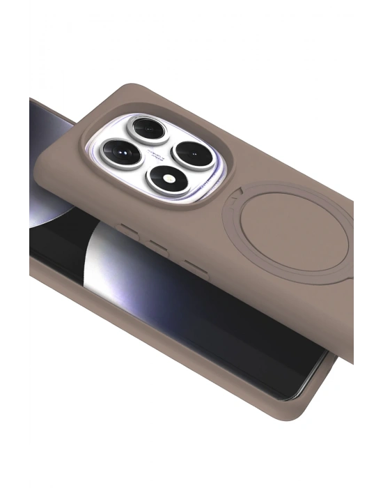 Newface Xiaomi Redmi Note 14 Pro 5G Regal Magsafe Standlı Kapak - Çöl Titanyum