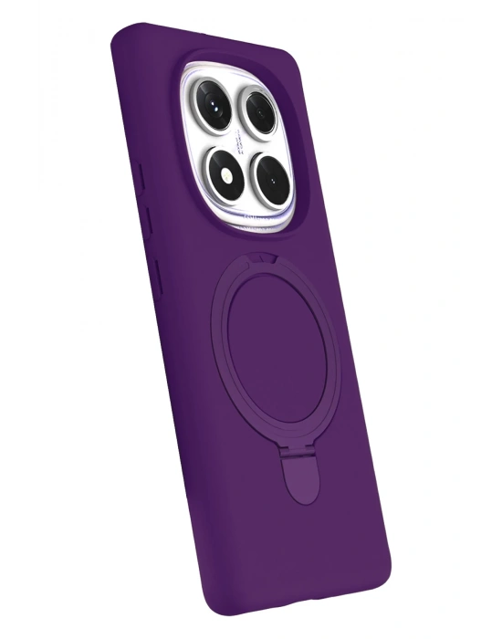 Newface Xiaomi Redmi Note 14 Pro 5G Regal Magsafe Standlı Kapak - Derin Mor