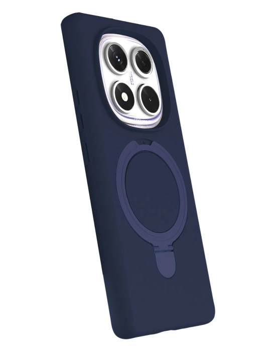 Newface Xiaomi Redmi Note 14 Pro 5G Regal Magsafe Standlı Kapak - Lacivert