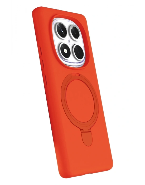 Newface Xiaomi Redmi Note 14 Pro 5G Regal Magsafe Standlı Kapak - Turuncu