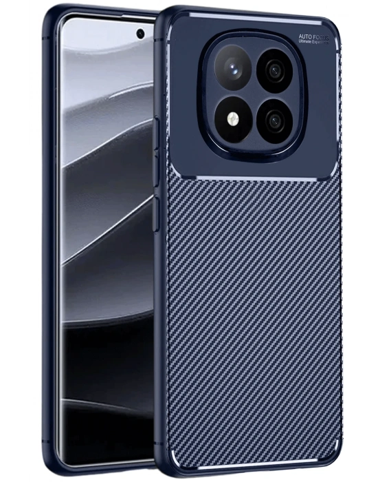 Newface Xiaomi Redmi Note 14 Pro Plus Kılıf Auto Focus Karbon Kapak - Lacivert