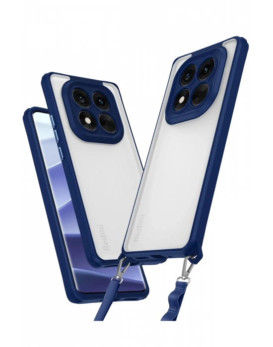 Newface Xiaomi Redmi Note 14 Pro Plus Kılıf Penta Silikon Kılıf - Lacivert