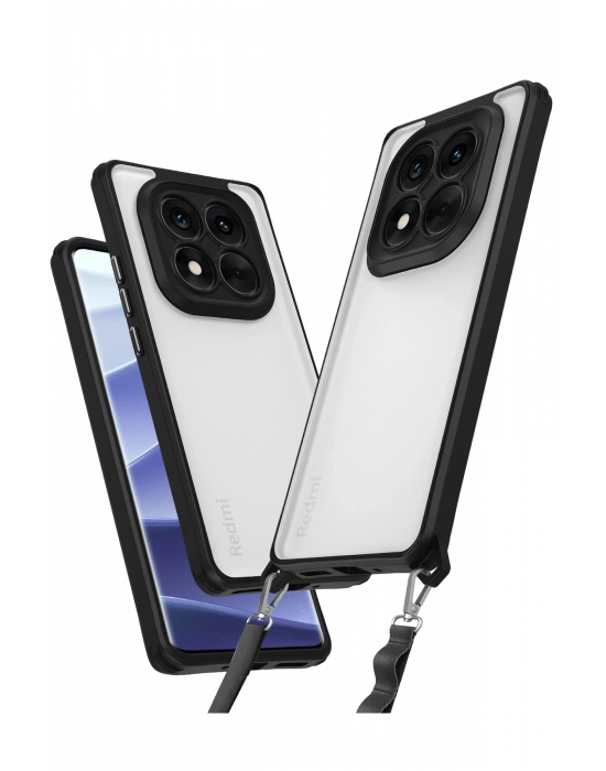 Newface Xiaomi Redmi Note 14 Pro Plus Kılıf Penta Silikon Kılıf - Siyah