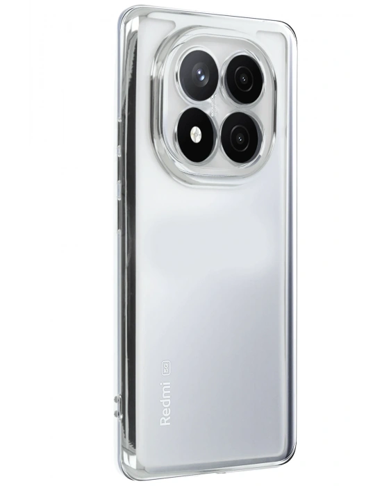 Newface Xiaomi Redmi Note 14 Pro Plus Kılıf Razer Lensli Silikon - Gümüş