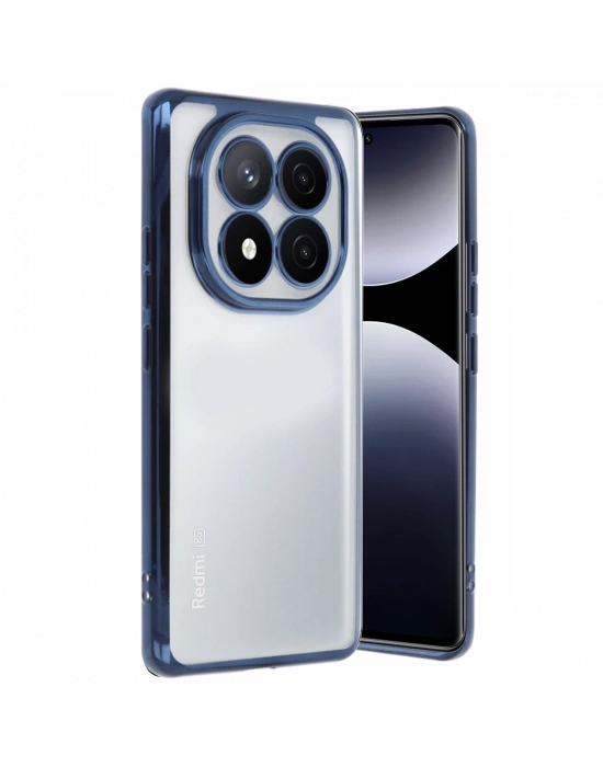 Newface Xiaomi Redmi Note 14 Pro Plus Kılıf Razer Lensli Silikon - Lacivert