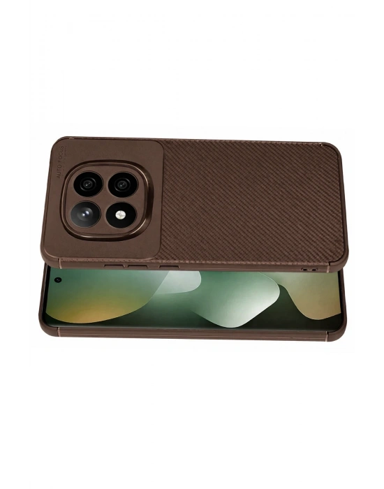 Newface Xiaomi Redmi Note 15 4G Auto Focus Karbon Kapak - Kahverengi