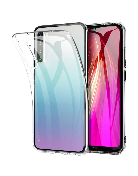 Newface Xiaomi Redmi Note 8 Kılıf Lüx Şeffaf Silikon