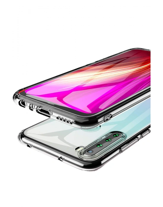 Newface Xiaomi Redmi Note 8 Kılıf Lüx Şeffaf Silikon
