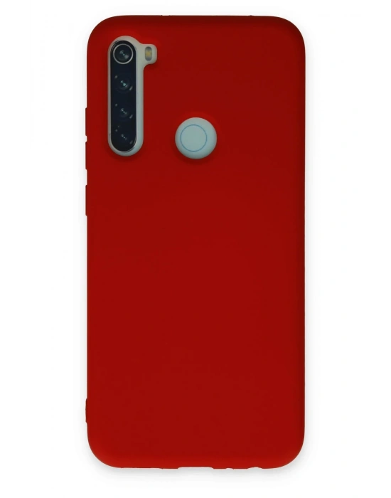 Newface Xiaomi Redmi Note 8 Kılıf Nano içi Kadife Silikon - Kırmızı