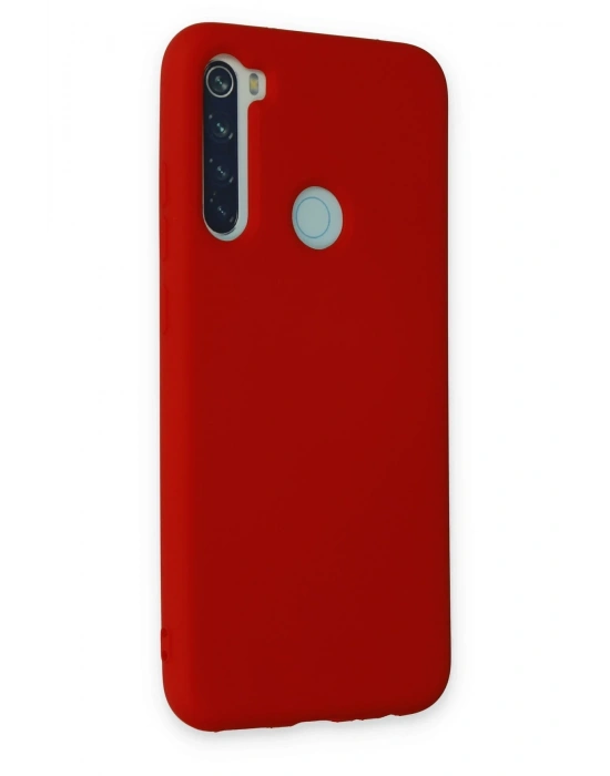 Newface Xiaomi Redmi Note 8 Kılıf Nano içi Kadife Silikon - Kırmızı