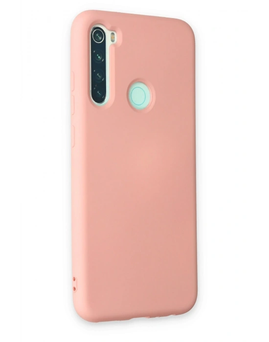 Newface Xiaomi Redmi Note 8 Kılıf Nano içi Kadife Silikon - Pudra