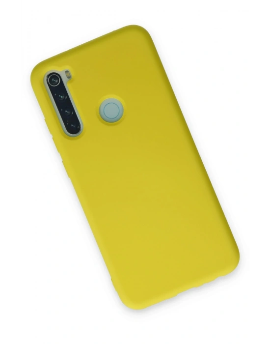 Newface Xiaomi Redmi Note 8 Kılıf Nano içi Kadife Silikon - Sarı