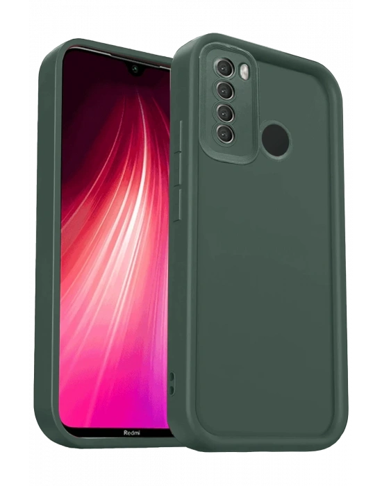 Newface Xiaomi Redmi Note 8 Kılıf Viera Silikon - Koyu Yeşil